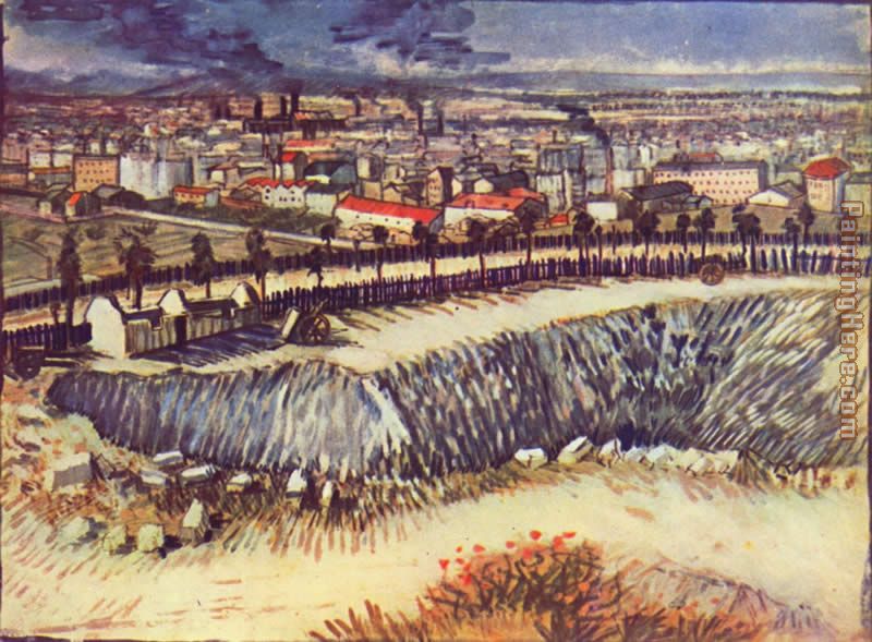 Vincent van Gogh view of the city with factorys